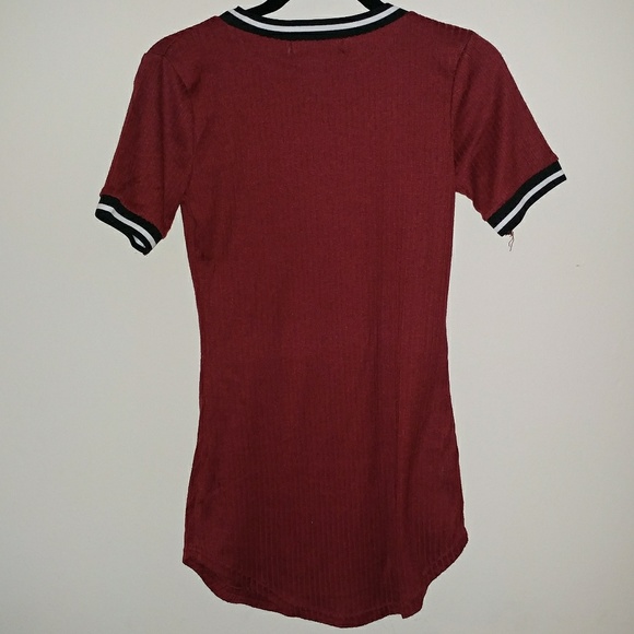 Maroon Mini Dress - Picture 4 of 4